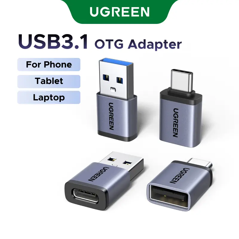 UGREEN USB to USB C Adapter & USB C to USB Adapter Combo 4-Pack, 10Gbps Type C USBC Adapter Compatible with MacBook, iPhone 17/16/15, iPad, Samsung Galaxy, Apple Watch,Summer Sale