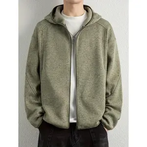 Men's Spring and Autumn Hooded Sweatshirt Cardigan, Basic Jacket, Multiple Colors Available, Casual Zipper Design, Easy to Wear. Pair with Solid Color Base Layer for Easy Incorporation into Various Fashion Trends sweatshirt fashion trend casual hoodie