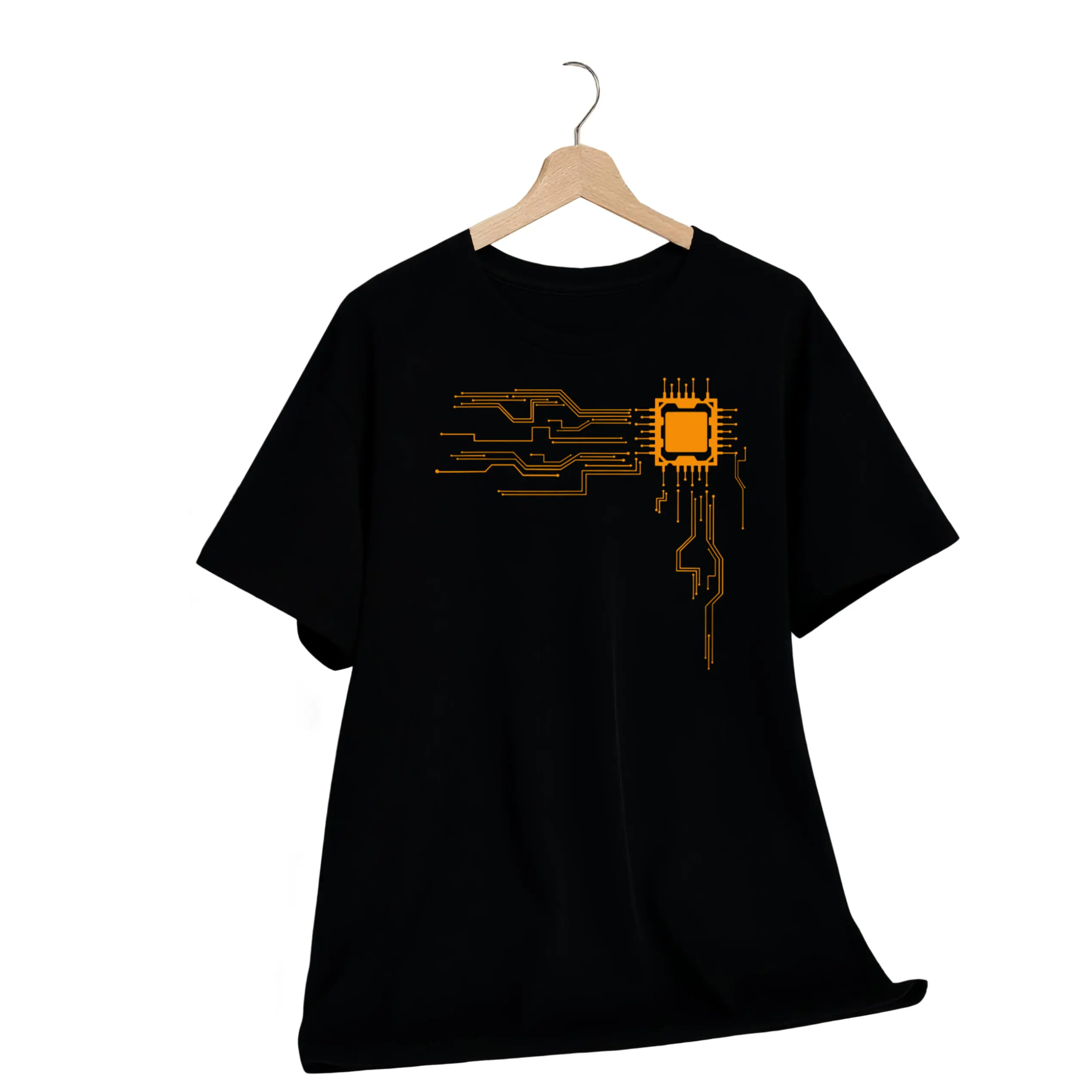 Men's Computer Core Circuit Board T-Shirt - Tech Geek Nerd Gift with Microprocessor & Graphic, Casual Short Sleeve Tech Apparel for Programmers, IT Professionals, Electronics Enthusiasts