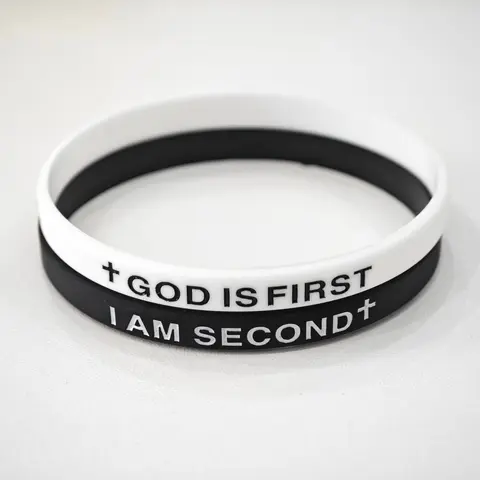 4-pack-GOD IS FIRST BRACELET  I AM SECOND Motivational Message man BRACELET Thin style Religious Easter Gifts FallFreshness TikTokShopRestock