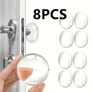 Transparent Self-Adhesive Door Stop Wall Protector, Noise Reduction Design, Ideal for Home Office, Easy Installation