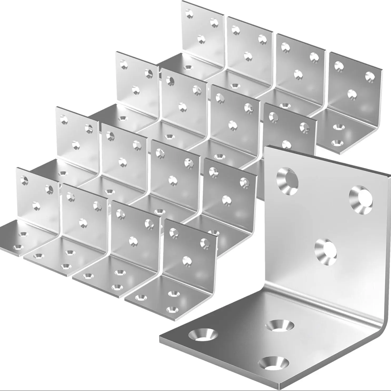 Stainless Steel Corner Brace, Right Angle Connection Bracket, L-Shaped ...