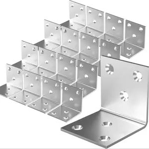 Stainless Steel Corner Brace, Right Angle Connection Bracket, L-Shaped Metal Corner Support, Suitable for Wooden Shelves