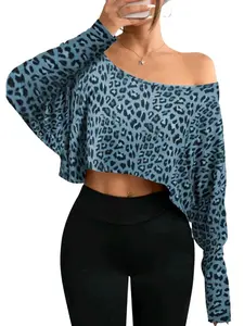 Women's Long Sleeve Loose-Fit Casual Short Top Blouse, Comfortable Leisure Wear, Stylish Design for Daily Use, Perfect for Spring & Fall Seasons, Womenswear