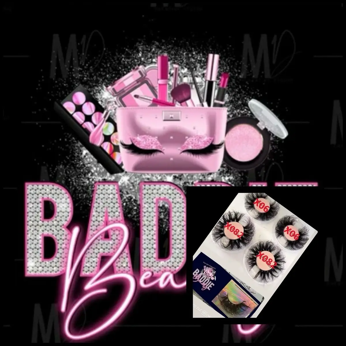 Kiaa Baddie Beauty Eyelashes - Original Makeup Eyelash Extensions for Cosmetic Use