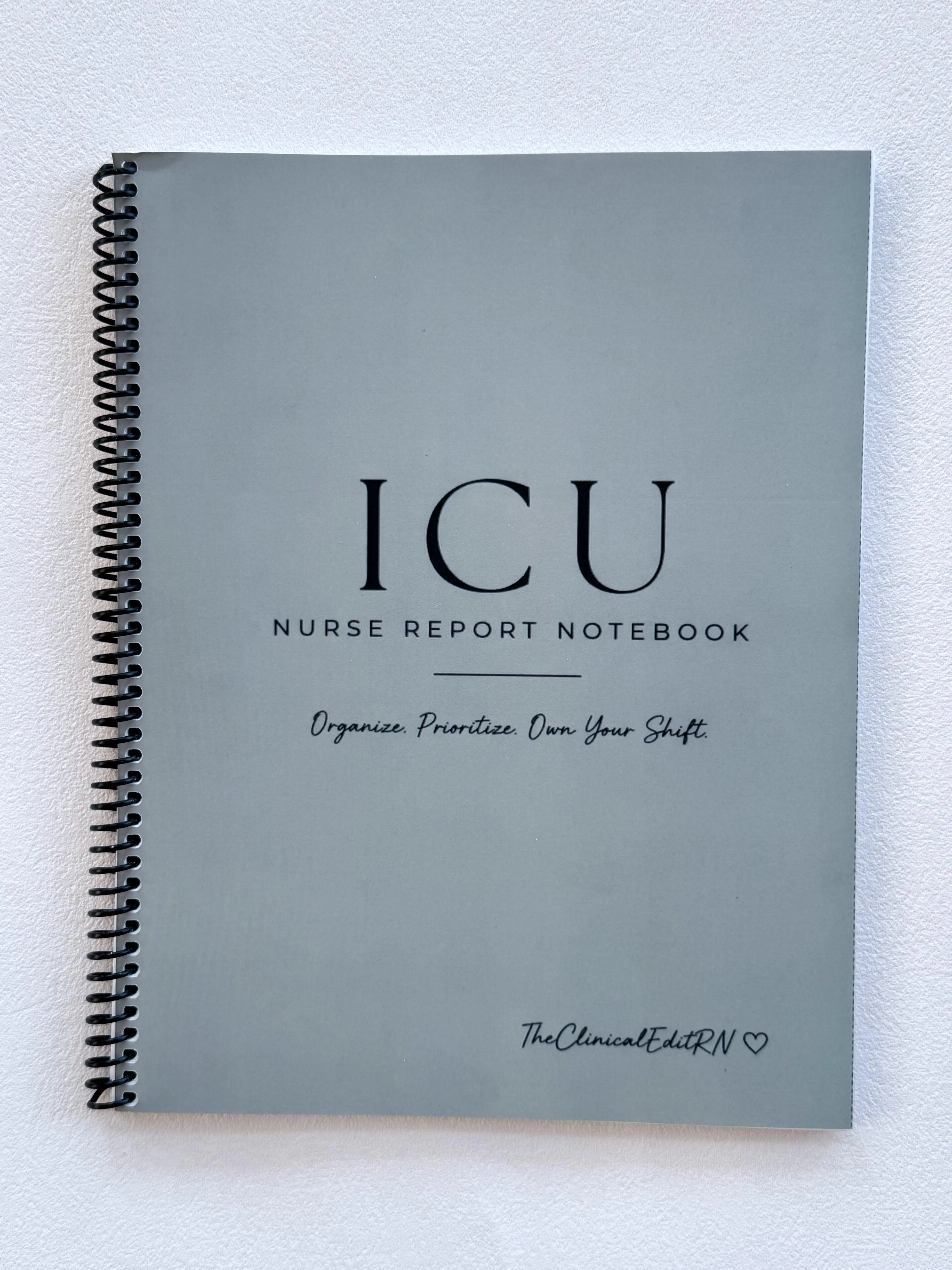 ICU Nurse Report Notebook-Spiral Edition Organization Shift Journal Work Notepads