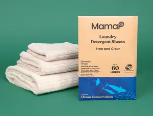Mama-P Laundry Detergent Sheets — SLS-Free, Fragrance-Free, Sensitive Skin & Baby Safe | Eco Laundry Sheets | No Toxic Chemicals