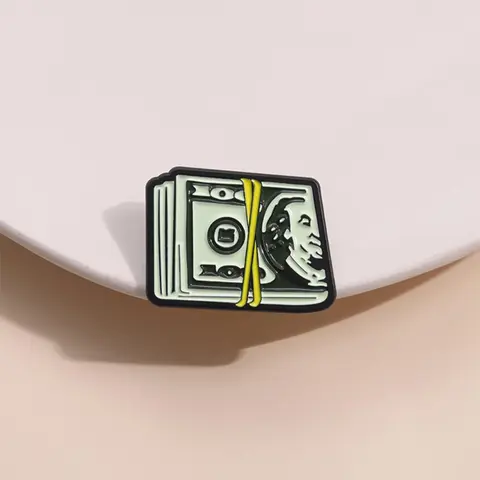 Creative Money Design Brooch, Fashion Alloy Brooch Pin Badge for Daily Clothing Decor, Trendy All-match & Exquisite Lapel Brooch for Birthday Gift, Fashion Accessory