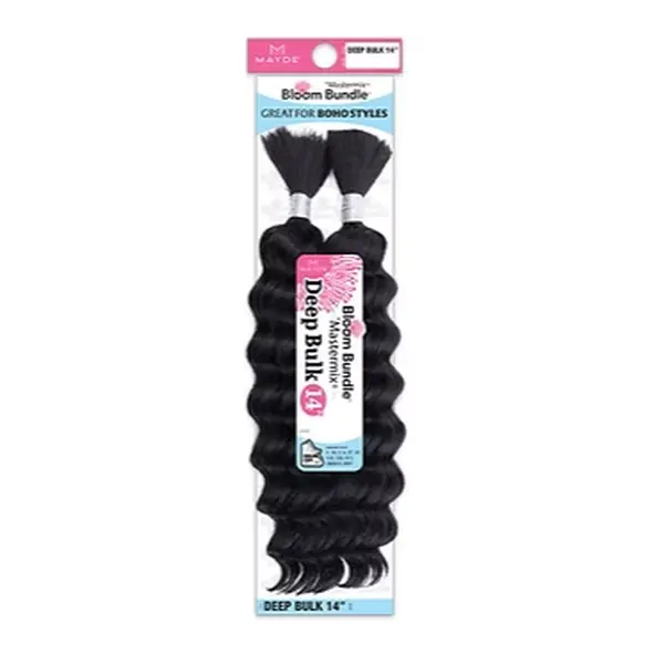 Mayde Beauty Synthetic 14" Length Deep Bulk Bloom Bundle Set Braiding Hair Extensions