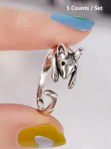 Cute Mouse Design Ring, Fashion Accessories for Women & Girls, Trendy All-match & Exquisite Jewelry for Birthday Gift
