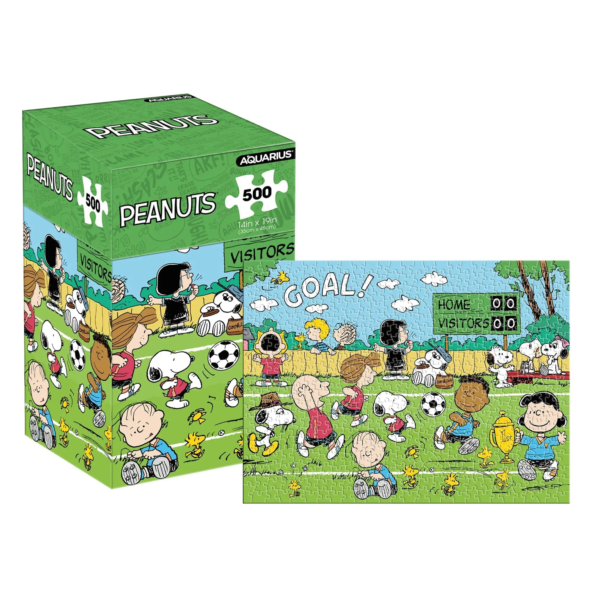 Peanuts Classic Character Puzzle Board Game, 500-Piece Jigsaw Puzzle with Vertical Box, Ideal for Birthdays, Ages 12+