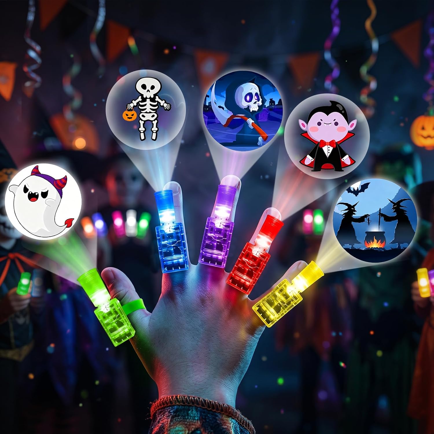 Halloween Advent Calendar 2026 for Kids, 24-Day Finger Light Surprise Countdown, 24PCS Halloween Novelty Toys, Trick or Treat Goodie Bag Stuffers, Party Favors & Gifts for Boys & Girls