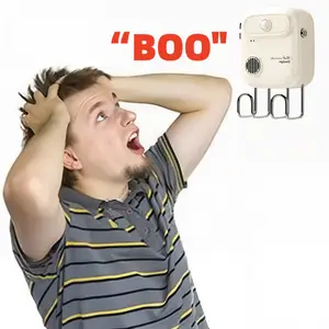 Door Exit Reminder, Key Reminder Holder, Recordable Voice Alert, Motion Sensor Activated, Wall Mounted, Universal for Home Use