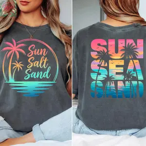 Comfort Colors Sun Salt Sand Shirt, Beach Vacation Shirt, Summer Beach T-Shirt, Coastal Graphic Tee, Ocean Lover Shirt