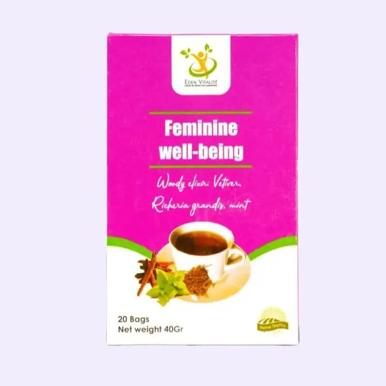 Eden Vitalité Feminine Well-Being Tea – Woody Elixir (Vetiver, Richeria grandis, Mint) – 20 Bags (40g)