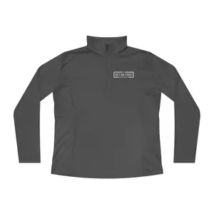 The Set Me Free logo Ladies Quarter-Zip Pullover