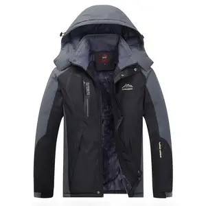 Men's Winter Insulated Ski Jacket Waterproof Windproof Thermal Snowboard Parka Fleece Coat