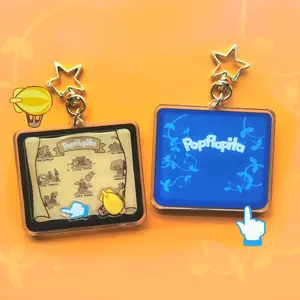 Poptropica Map Shaker Keychain - 2.5" Internet Fun Nostalgia