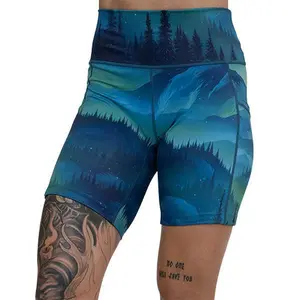 CVG Aurora Borealis Workout Shorts - High-Quality Summer Gym Shorts with Slip-Resistant Band & Moisture-Wicking Fabric - 2.5", 5", & 7" Inseam Options