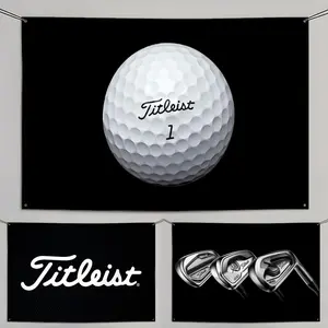 A-T-TitleistS Design Flags Turn Any Space Into a Party Instantly | Microfiber Festival Banner Indoor Outdoor Hanging Decor | For Bedroom Living Room Bar Garden Party