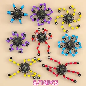 Colorful Finger Spinner Toys Set, Fidget Spinner, Chain Anxiety Relief Rotating Robot, Party Favors, Birthday Gifts, Holiday Decorations, No Batteries Needed