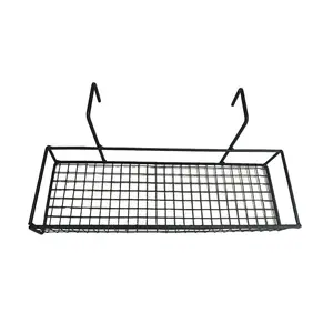 Random Color Bathroom Storage Shelf, Long Grid Organizer, Wall-Mounted Without Drilling, Kitchen Hook Included, Home Use