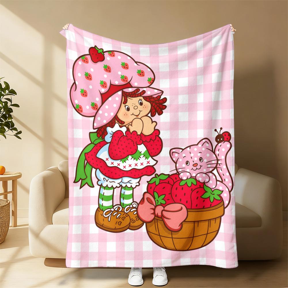 Countdown Sale! Trendy Cartoon Strawberry Shortcake Blanket Flannel Soft Warm Skin-Friendly for Sofa Office Bed Winter Kids Mothers Day Gift Suitable for all four seasons A gift suitable for fans, friends and children Countdown Sale! Trendy Cartoon Strawberry Shortcake Blanket Flannel Soft Warm Skin-Friendly for Sofa Office Bed Winter Kids Mothers Day Gift Suitable for all four seasons A gift suitable for fans, friends and children