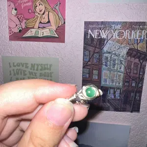 Green wire wrapped ring