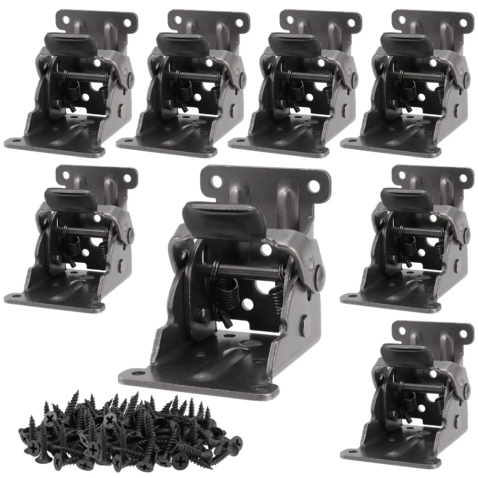 8 Pack Table Legs Foldable Hinges, 0-90 Degree Folding Locking Hinge, Collapsible Shelf Bracket Lock Extension Support Bracket bracket shelves