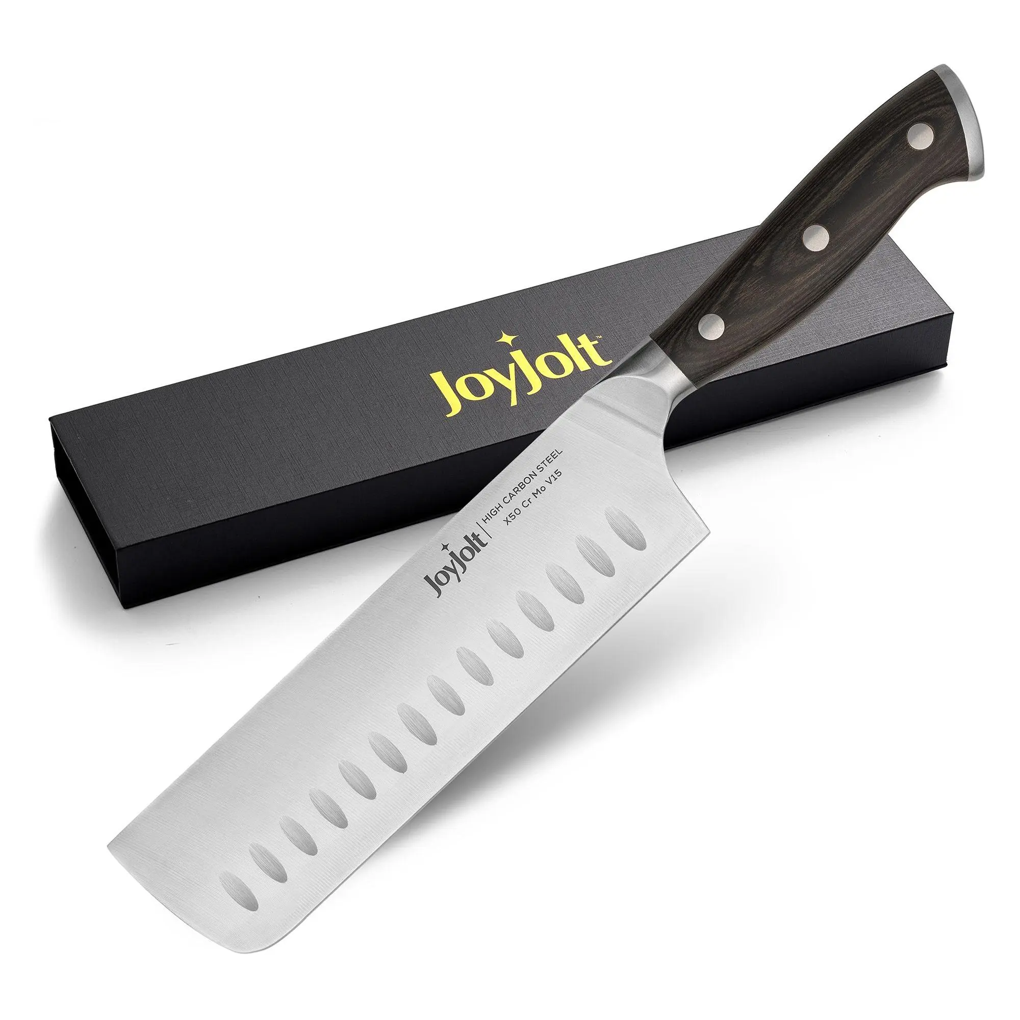 JoyJolt High Carbon Steel 7" Nakiri Knife