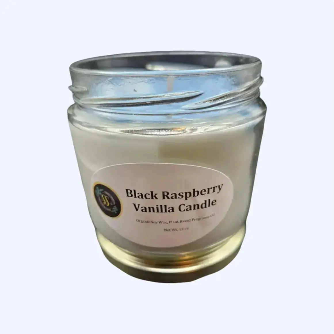 Black Raspberry Vanilla Scented Candle – 12 oz | Handmade Soy Candle | Fruity & Sweet Scent | Small Batch Home Fragrance