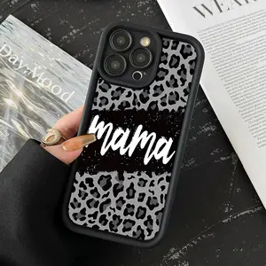 Leopard Pattern Phone Case , TPU Soft Silicone,Fully Protected and Shockproof For iPhone16 15 15Pro Max 14 14Pro 13 12 11 X 16promax Black Cover Girly