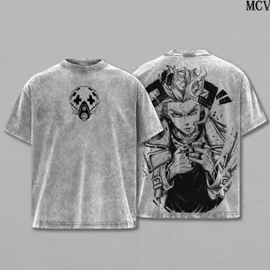 Enjin Gachiakuta Washed Tee – Heavy Cotton Oversized Vintage Graphic T-Shirt, Gritty Manga Antihero Streetwear MJW