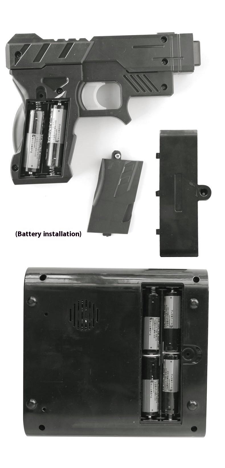 Battery Model Creative Novelty Shooting Toy Lazy Wake Up Alarm Clock