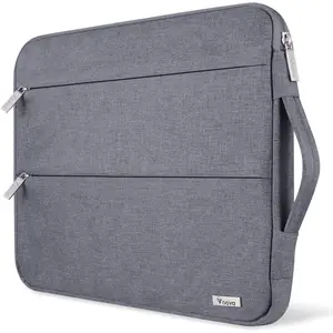 15 15.6 16 Inch Laptop Sleeve Case with Handle, Waterproof Computer Cover Bag with Pocket Compatible with Macbook Pro 15 16 M1 Pro/Max,15-16 Inch Microsoft Hp Lenovo Acer Asus Chromebook, Grey Voova