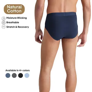 Tommy John Men’s Cotton Brief | Breathable Moisture-Wicking Underwear | Contour Pouch, No Roll Waistband, Supportive Fit, Tagless Comfort