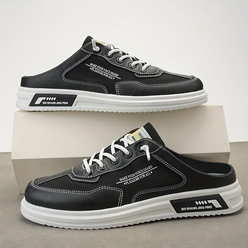 New men's winter slip-on shoes, breathable, multifunctional, lazy slip-on half-slippers, casual sports, heelless, fashionable shoes