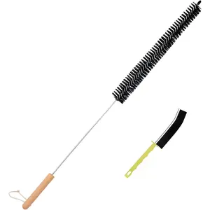 Dryer Lint Brush Vent Cleaner 30 inch Refrigerator Coil Brushes Clothes Trap Duct Remover, Crevice Brush, Machine Tools for (1 Pack)