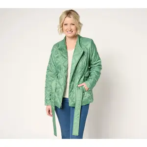 Susan Graver Lightly Padded Quilted Moto Jacket