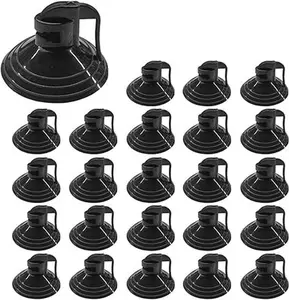 24PCS Car Glass Windshield Sunshade Suction Cups, PVC Sucker Car Window Shade Suction Cups, Pull Ring Sun Visor Suction Cup Hooks, Mini Adsorption Holder for Car