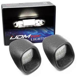 iJDMTOY Xenon White 3W Full LED License Plate Light Kit For Chevy 1998-05 Blazer S10, GMC Jimmy Sonoma Pickups, Powered By 18-Piece LED Diodes