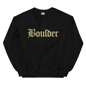 Boulder Colorado Old English Vintage Unisex Sweatshirt
