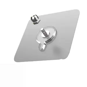 20 pieces of self-adhesive picture hooks, acrylic 6*6 universal type (45 threads), seamless nails without drilling screws with strong adhesive, no nails required, hooks suitable for use in bathrooms and kitchens.