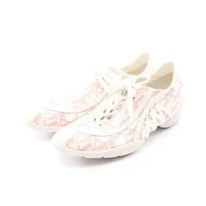 Pre-owned Dior Canvas Small Leather Goods Christian Trotter Leather Sneakers