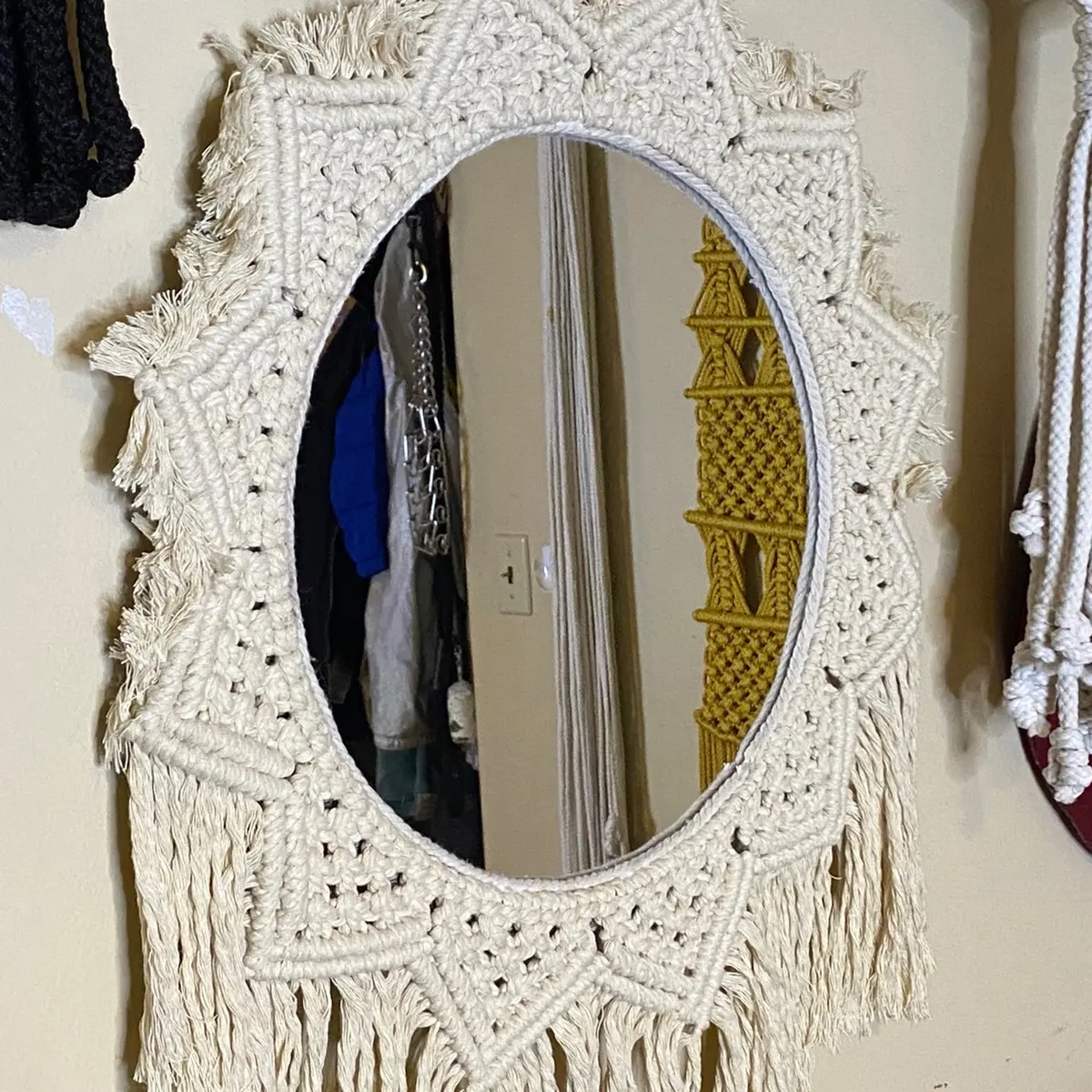 Handmade Macrame mirror