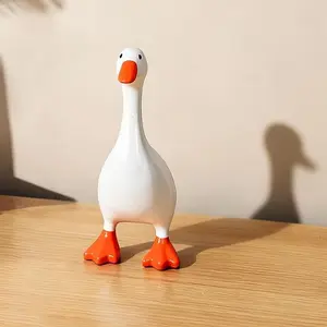 Magnetic Goose Key Holder 7x5 inches Kawaii Home Decor for Bedroom Office Table Desk Aesthetic Funny Housewarming Gift for Women Men Handcrafted Vivid Art Decor