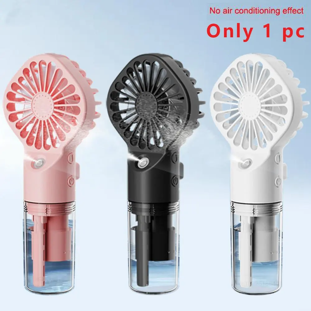 Portable handheld misting fan with 4 adjustable wind speeds, 360-degree rotation, rechargeable water spray cooling fan, personal mini face fan, suitable for outdoor travel, beach, camping, office and summer cooling, USB Charging Fan
