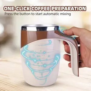 Automatic coffee mixing cup, Fast stirring, Rechargeable Magnetic Coffee Mug, Coffee frother mixer, Protein shake mixer, Automatic Cooling, Ideal for Mixing Beverages Like Coffee, Chocolate, Milk, Protein Powder, Great for Use at The Office, School