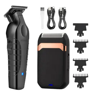 Men's Wireless Rechargeable Shaving Kit, Portable Facial Grooming Set, Professional Body Beauty Kit, Compact and Convenient