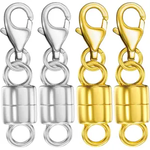 Dailyacc Lobster Magnetic Necklace Clasps and Closures Safety 14K Gold and Silver Jewelry Converters for Bracelets Chain Extender